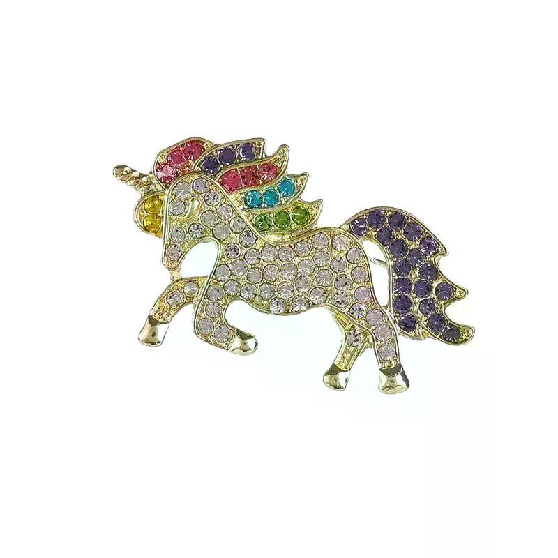 Set aus 1/2 Strass-verzierten Pferdebroschen, Tierkreis-Anstecknadeln aus Legierung, Perfektes Neujahrsgeschenk für Männer/Frauen