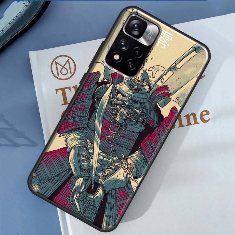 Samurai Mask Demon Case For Xiaomi Redmi 13C 10C 12C 14C Redmi Note 14 13 Pro 12 11 9 10 9S 10S 11S 12S Cover