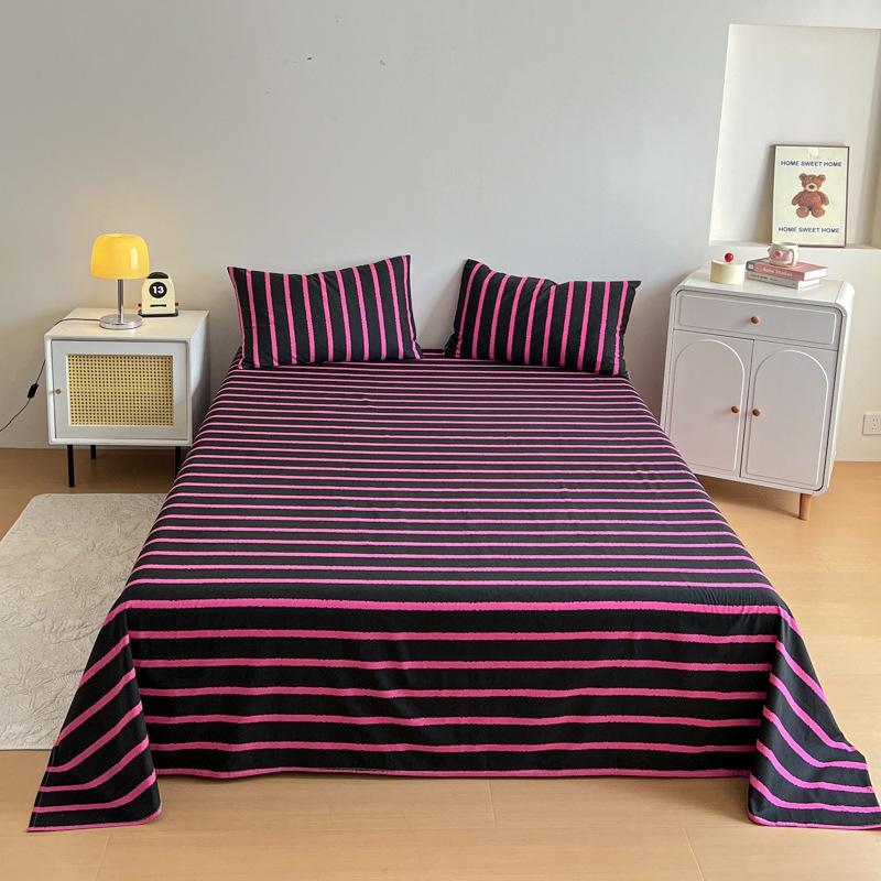 Cotton Polished Sheets Three-piece Set, Pure Cotton Student Dormitory Single Skin-friendly Sheets Three-piece Set