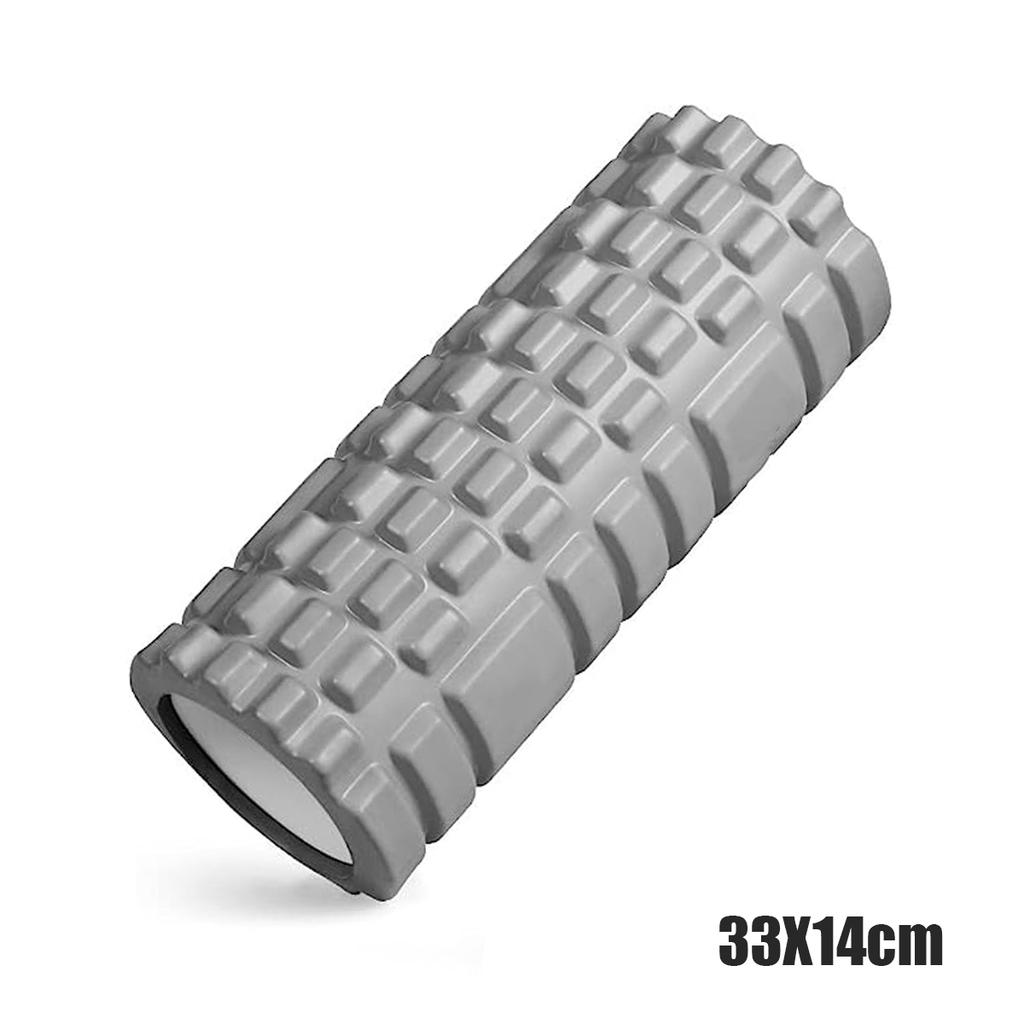 33cm Yoga Schaumstoffrolle zur Muskelmassage, Linderung von Rückenschmerzen und Gitter-Trainingsset