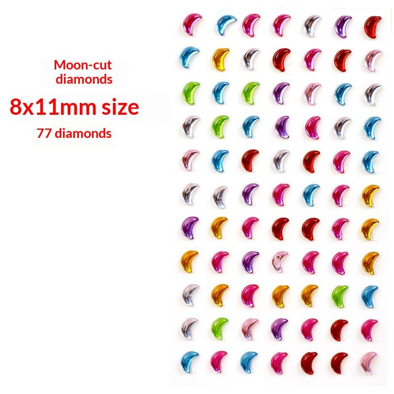 1Sheet Self Adhesive Rhinestone Jewelry Stickers On Face Gem Stickers Crystal Crafts Nail Body Makeup Card Making Craft Supplies