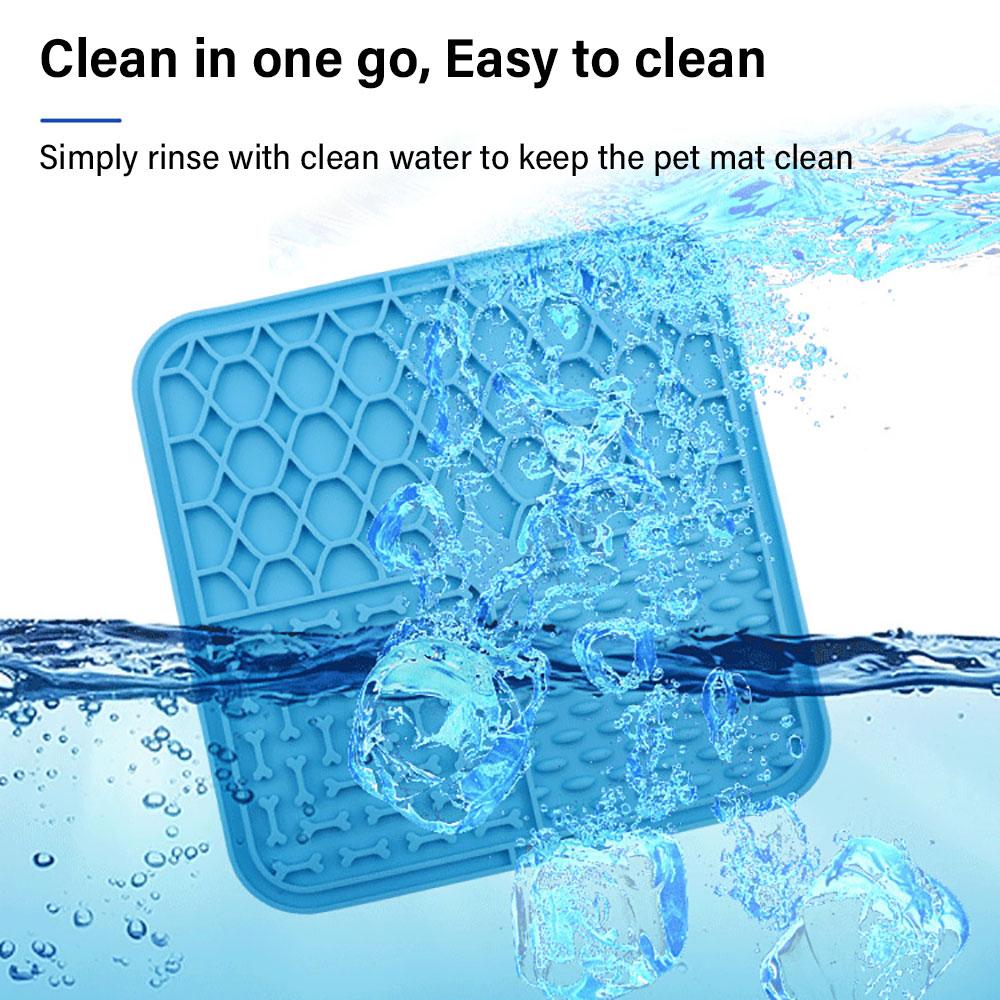SW Pet Licking Pad Dog Cat Lick Silicone Mat Pet Slow Food Plate Feeding Bowl for Sucker Foods Training Dogs Bathing Distraction