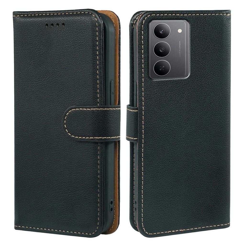 For Realme V60 Pro 5G/14x (India) 5G Case RFID Blocking Wallet Litchi Texture Leather Phone Cover Magnetic Clasp