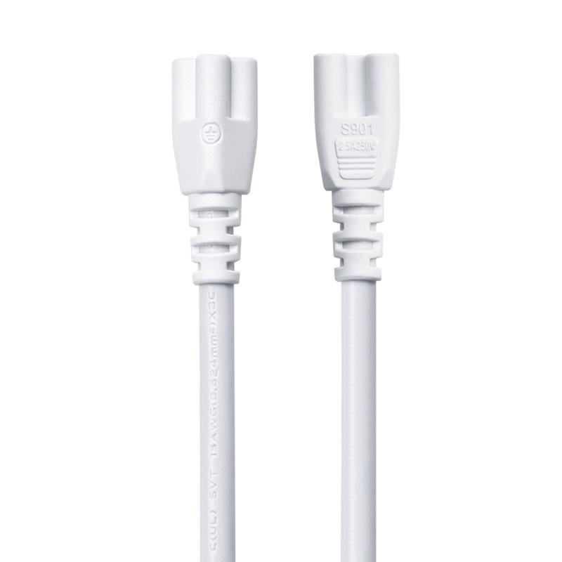 Integrated T4 T5 T8 LED Fluorescent Lamp Holder with Double-Ended Extension Power Cord