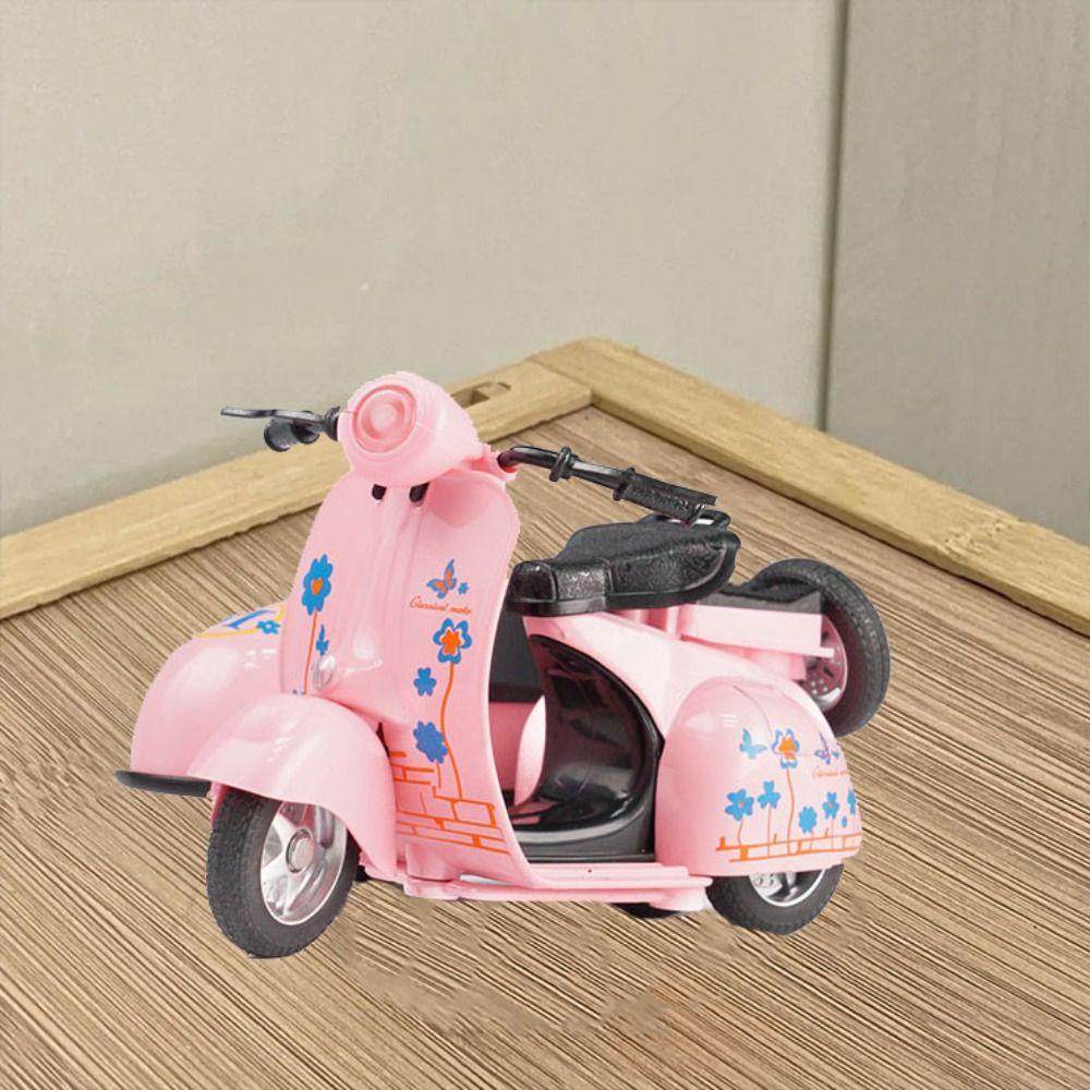 Simulation Zinc Zinc Alloy Motorcycle Toy Car Three Wheeled Miniature Car Model  Home Decoration Accessories