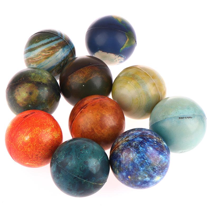 1Pc Random Solar System Planet Elastic Bouncing Balls Rubber Outdoor