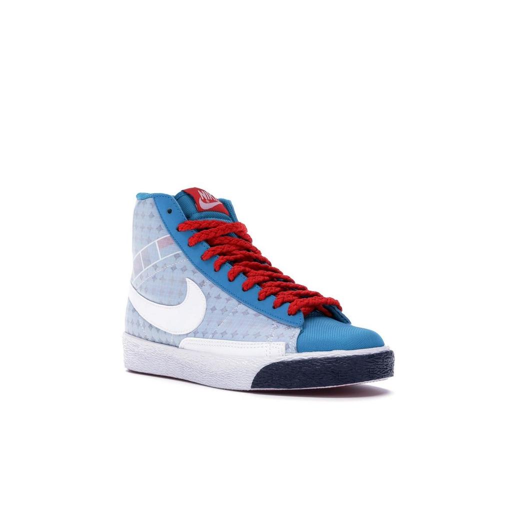 Nike Blazer High Neo Turquoise Women Sneakers Blue Midnight-Navy-Cement-Red 317808-411