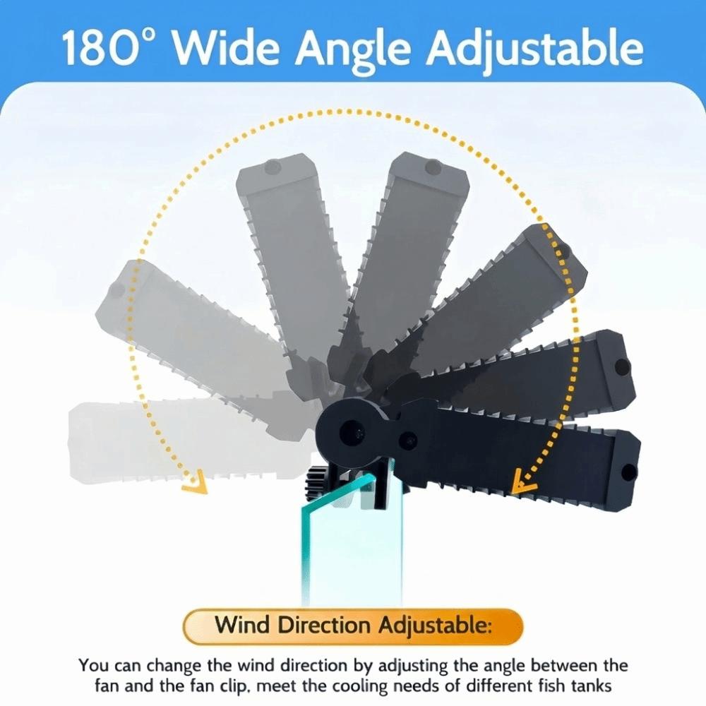 Wall Mounted Fish Tank Cooling Fan Mute Operation Adjustable Wind Speed Aquarium External Fan Energy Efficient