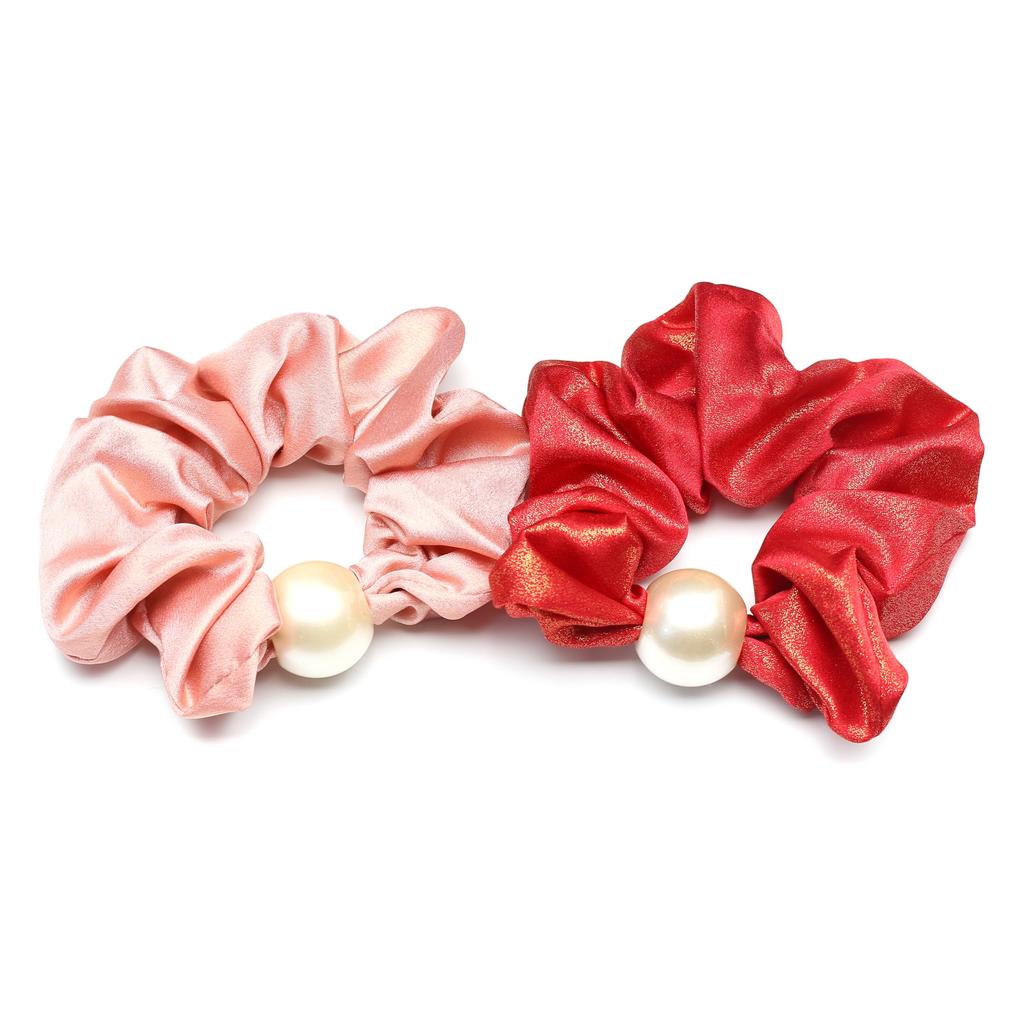 QinGoo Pearl Scrunchie Hair Hair Hair Adult Hair Cute and Korean 1 Pink Tie, Clip, Tie, Accessory, Stylish, Style, Piece,