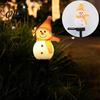 Weather Resistant Outdoor Patio Lights 2Pcs Solar Snowman Garden Lights, Christmas Pathway Waterproof Cute Landscape Lamps LED with Stakes for