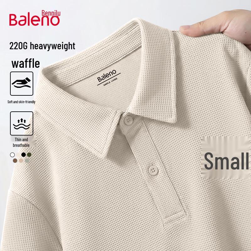 Baleno Men s Waffle Knit Short Sleeve Polo Shirt M