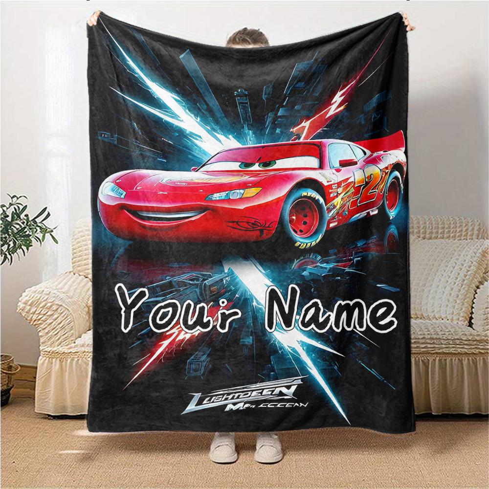 Custom Name McQueen's Race Day blanket for Couch & Bed, Plush Cozy Fuzzy Blanket Super Soft & Warm Blankets for Fall and Winter. 0908470