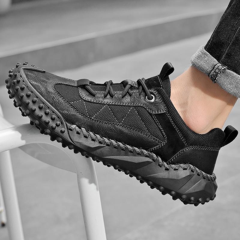 Męskie trampki Zamszowe męskie mokasyny Męskie buty biznesowe Ręcznie robione oddychające obuwie do chodzenia