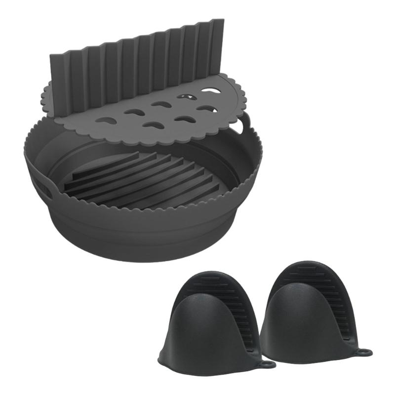 

Силиконовый разделитель для фритюрницы Термостойкие рукавицы Аксессуары для фритюрницы чёрный