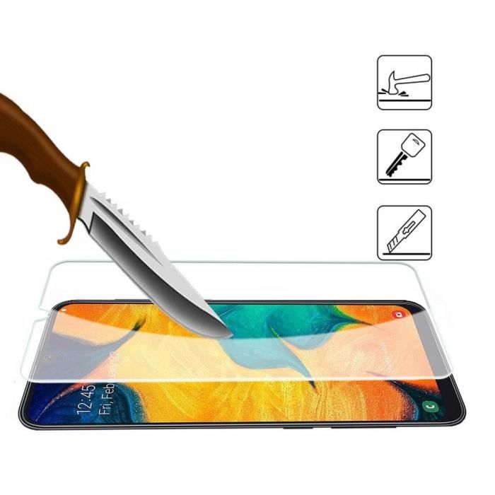 Coque de protection - Toproduits® - Samsung A50 - Transparent - Verre trempé - Résistant aux rayures