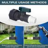 PVC Water Barrel Spigot Kit with Universal Connector and Wall Mount for Easy Garden Use