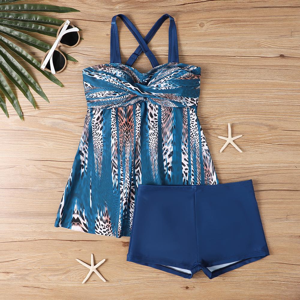 Swimsuit Bikini Print  Two Pieces Swimsuit Swimwear Women  Beachwear Bathing Suit XS-8XL