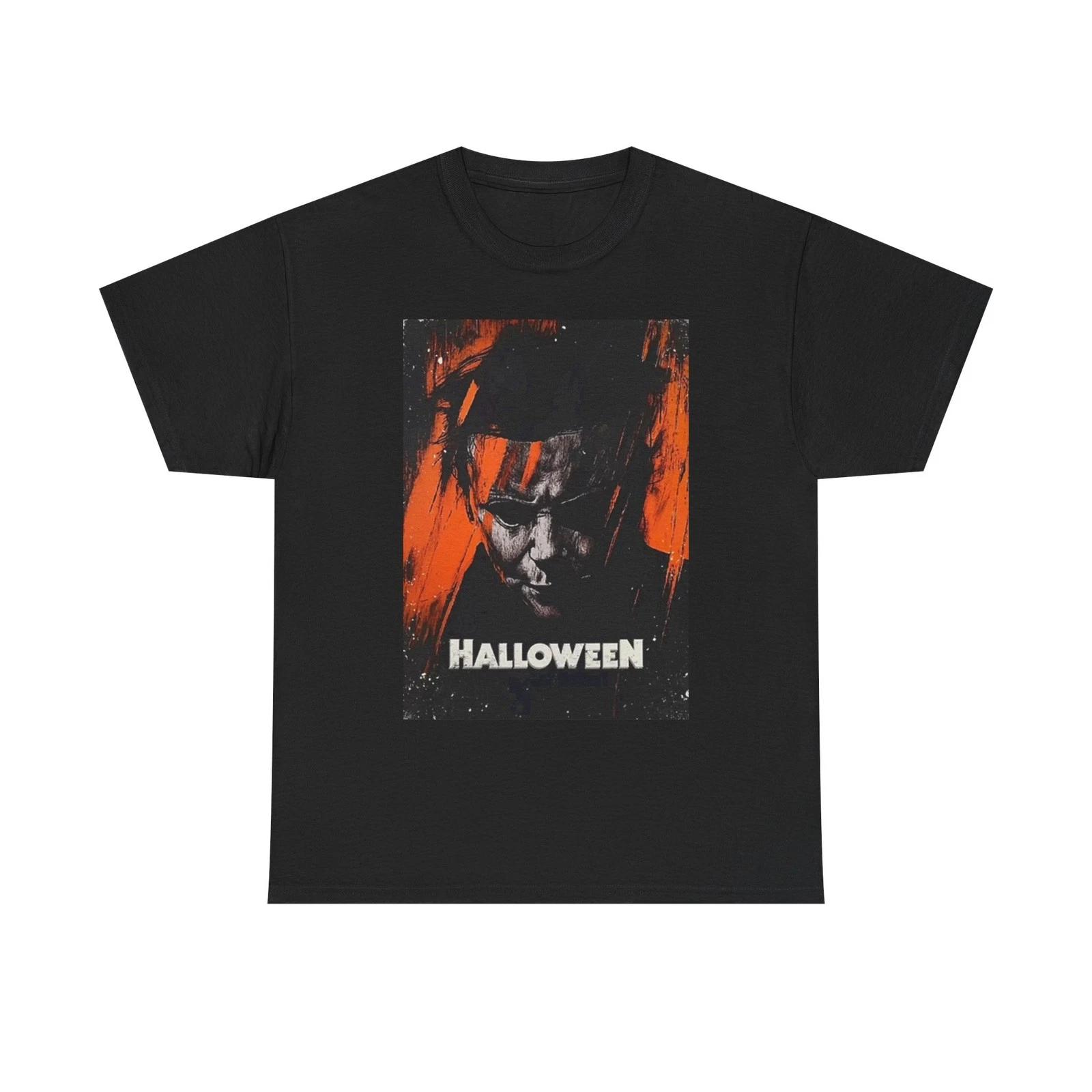 Halloween Graphic T Shirt Vintage Horror Film Unisex Heavy Cotton Tee 4XL