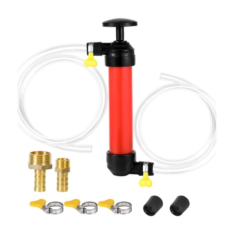 Upgrades Siphon Hand Pump set Water Fuels Transfer Pump set Manual Oil Extractor Simple Installs for Antifreeze Transfer