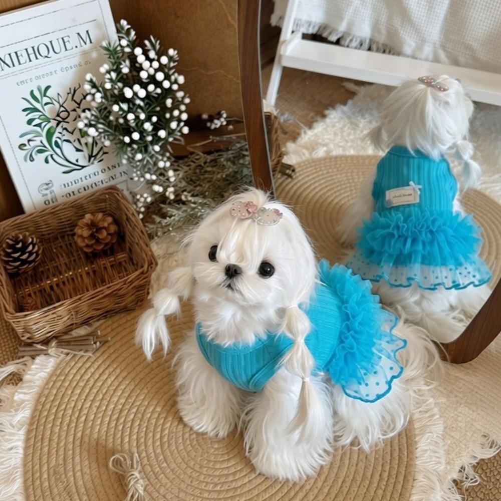 Sleeveless Cat Princess Dress Thin & Soft Summer Pet Clothes Cute Pet Dog Dress Pet Decor