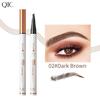 QIC 5D White Tube Four-Prong Waterproof Smudge-Proof Micro-Sculpting Liquid Eyebrow Pencil.