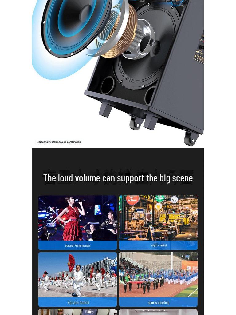 Chigo High-Power Outdoor Bluetooth Trolley Speaker for Music & Karaoke