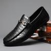 Fashion Genuine Leather Luxury Brand Men Loafers Men Casual Shoes Italian Moccasins Breathable Slip On Men Driving Shoes Chaussure Homme