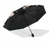 1pc Paw Prints Umbrella with 8 Iron Ribs and a Plastic Handle, Automatic Opening and Closing, and Daily Use.1071
