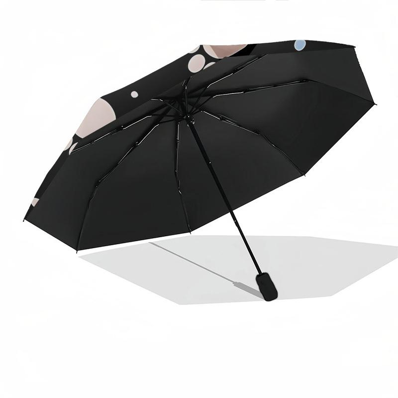 1pc Paw Prints Umbrella with 8 Iron Ribs and a Plastic Handle, Automatic Opening and Closing, and Daily Use.1071