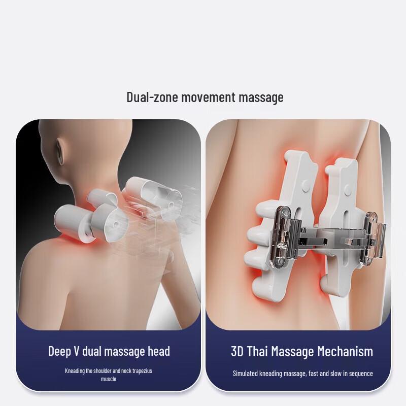 AUX 3D Thai Kneading Back & Neck Massage Cushion CN plug (adapter included)