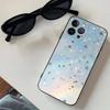 Fresh Rainbow Star Sequin Pattern Black Silicone Matte Phone Case For Iphone 17 Air 16 15 14 13 12 11 Pro Max Plus Cover TPU