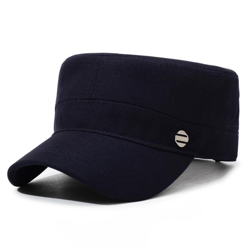 

Мужская весенне-осенняя плоская шляпа для отдыха на природе, шляпа от солнца для людей среднего и пожилого возраста темно-синий