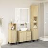 vidaXL 3 Piece Bathroom Furniture Set In Sonoma Oak Particleboard
