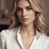 Titanium Steel Butterfly Pendant Necklace Simple Design Stainless Steel Necklace  For Women