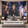 Custom Name Text Tapestry Harry Styles Personalized Polyester Wall Tapestry For Bedroom And Room