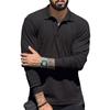 Herren Frühling und Herbst Casual Revers Langarm T-Shirt Slim Sport Revers Poloshirt Herrenmode