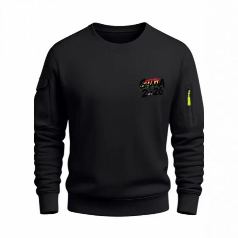 2026 Mens Printed Crewneck Sweatshirt Casual Slim Fit Top Teens