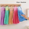3/5/10pcs Hanging Coral Fleece Hand Bathroom Towel Wholesale Kitchen Cleaning Cloth Children's Handkerchief Absorbent Hand Towel