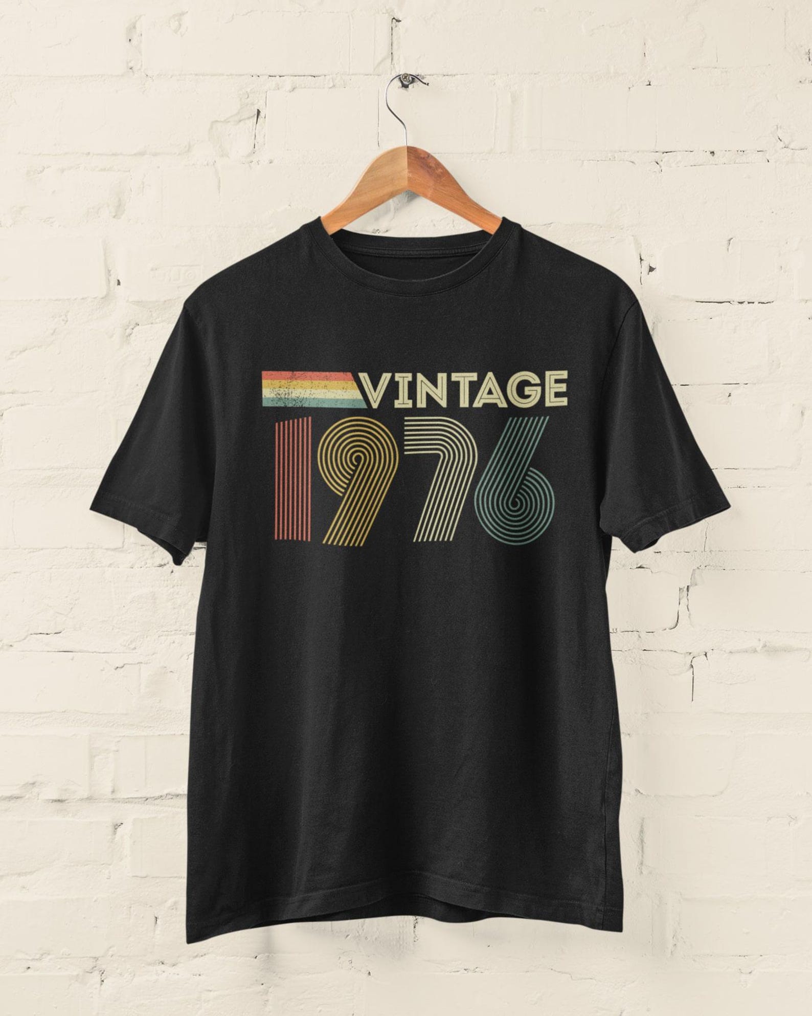 Vintage 1976 50th Birthday T-Shirt: Retro Style XL