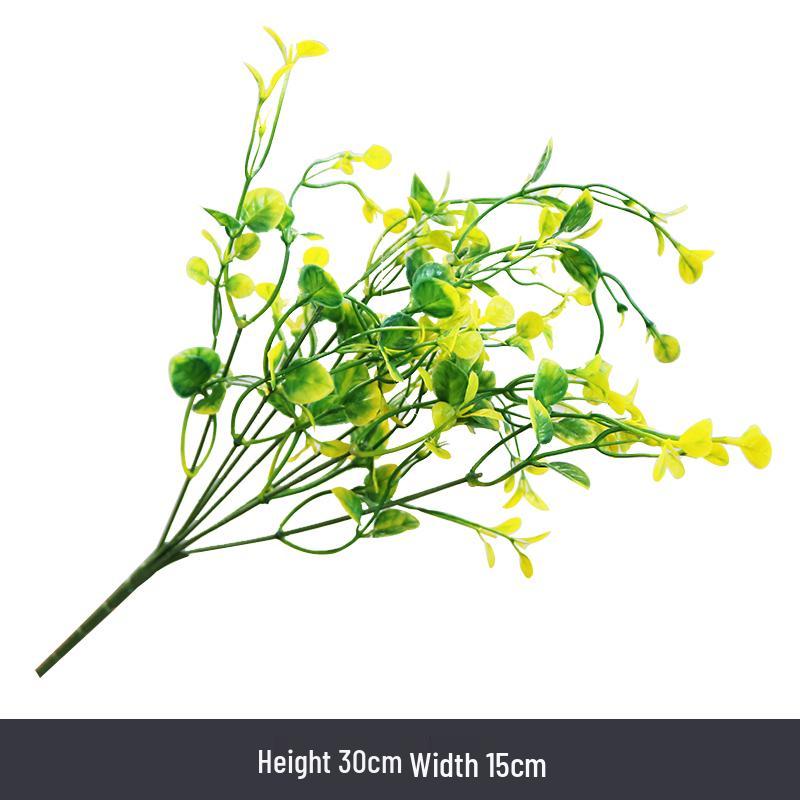 Künstliche Efeutute Grünpflanzen: Einzelstiel-Blumenarrangement für Wohnzimmer-Wanddeko