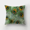Peacock Feather Printed Pattern Cushion Cover for Home Living Room Sofa Car Bedroom Decoration Pillow Cover