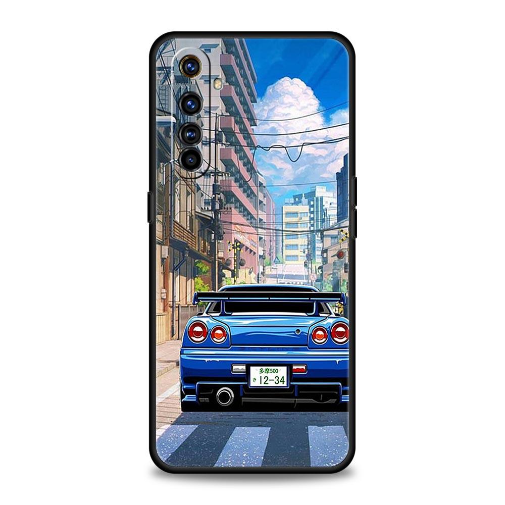 JDM Tokyo Drift Sports Car For Realme GT Neo 2 3 3T 5 Phone Case 12 11 5G 10 9 8 5G 7 6 GT5 GT3 GT2 Pro C21 C11 C25 C35 Cover