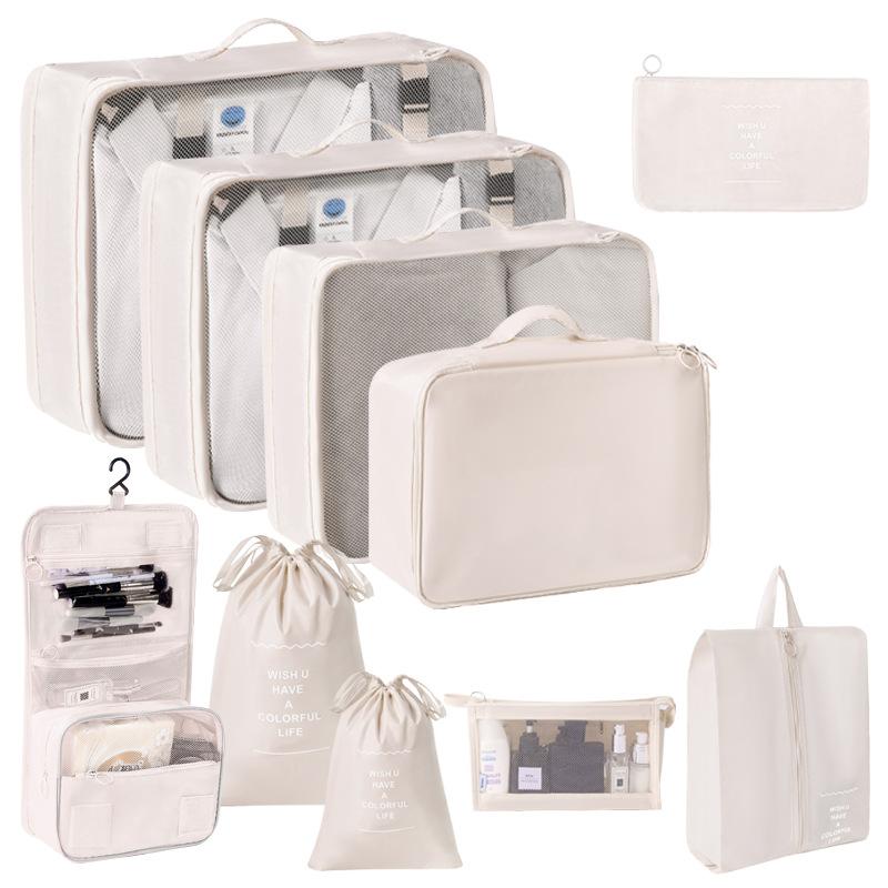 6/7/8/9/10 Pcs Set Travel Organizer Storage Bags Suitcase Packing Cubes Set Cases Portable Luggage Clothes Shoe Tidy Pouch Folding