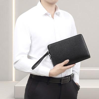 Herrenhandtasche aus echtem Leder mit Codeschloss, Premium-Touch-Clutch, Herren-Business-Clutch mit großer Kapazität
