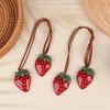 Cute Strawberry Bag Pendant Braided Strawberry Ornaments Creative Keychain Strawberry Car Hanging