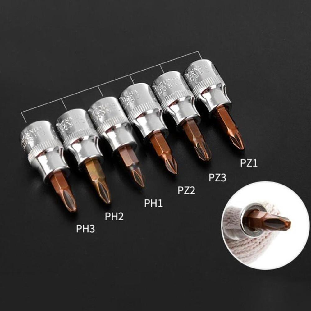 1pc 3/8 Drive Hex Socket Bit H3-H10 Screw Driver For T10-T55 Socket Screwdriver Bit