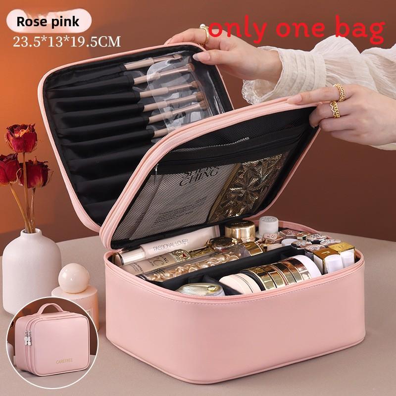 Pu Makeup Bag With Large Capacity For Travel And Daily Use In Elegant City Style