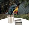 Stainless Steel Cups, 6.16oz Double-wall Tumbler, Thick SUS304 Stainless Steel Construction, Mug Cafe Supplies Cup For Home Restaurant Office Party Ca