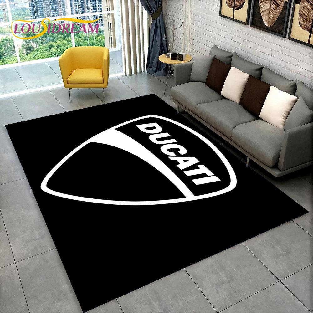 3D D-Ducati Pattern Area Rug Large,Carpet Rug for Living Room Bedroom Sofa Doormat Kitchen Decor,Kid Game Non-slip Floor Pad Mat