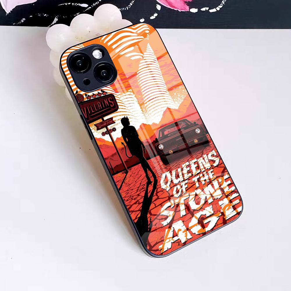 Queens Of The Stone Age Phone Case For IPhone 17 Pro Max 16 15 14 Pro Max 13 11 X Xs Xr 8 7Plus Glass Cover